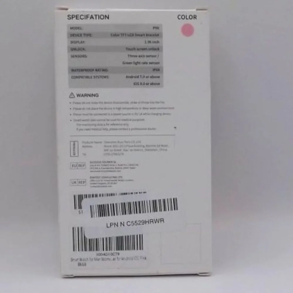 Smart Watch Fitness Tracker | Pink Band | Touch Screen | New Open‎ Box